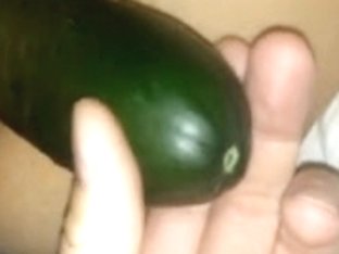 Large Cucumber In The Cookie Of My Wife (secretly Taken)