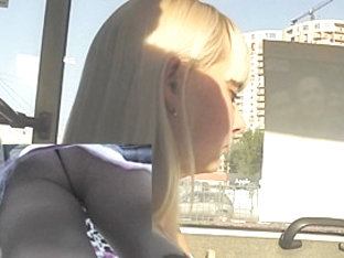 Appealing golden-haired upskirt episode movie