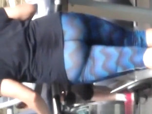 Latina milf with nice ass in gym