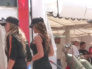 Candid thick ass video of three drop dead gorgeous racing models