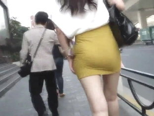Walk Behind Short Skirt Girl :3 (china)