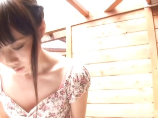 Japanese woman filmed downblouse by randy voyeurs.