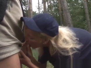 Blonde German slut fucked in the nature