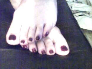 Cum On Feet Rubbing My Cock On Her Toes