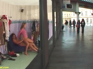 Stepsister Anal At Public Shopping Mall
