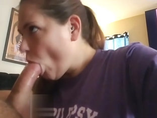 Hot Milf blowing deep for a cumshot on her face