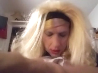 Crossdresser sissy Annette sucks and gets fucked