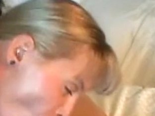 schlong hungry blond floozy eats his load