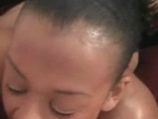 Swarthy sweetheart engulfing on a super miniature dick