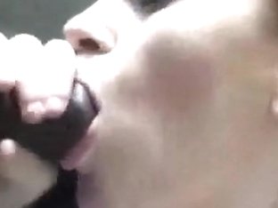 White gal likes to smack his dark cum