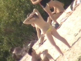 Stunning Babes Are Filmed On Hidden Cam On The Beach