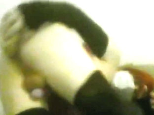 trans girl in chastity fucks her ass doggystyle