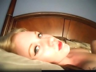 Solo blonde gf touching herself