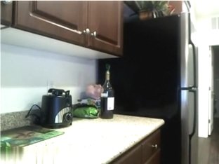 Cute dilettante hottie is home alone