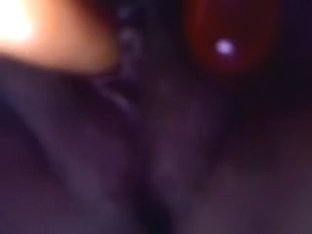 Chunky And Indecent Wife In The Dark Masturbating With A Stick