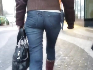 Ass In Blue Jeans Go To The Office