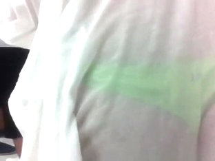 Green Thong Under Transparent Dress