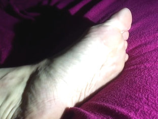 Playing With Cum On My Feet, Tits And Pussy. Slow Motion.