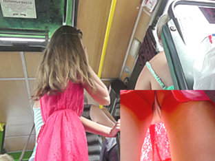 Public Upskirts Of The Hot Girl In The Red A-line Skirt