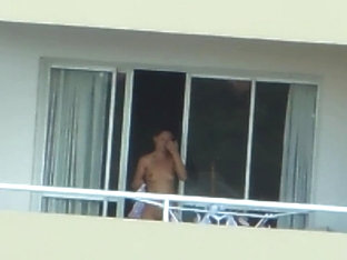 Voyeur Girl Nude In Balcony  Argentina . Far Away ( 200 M)