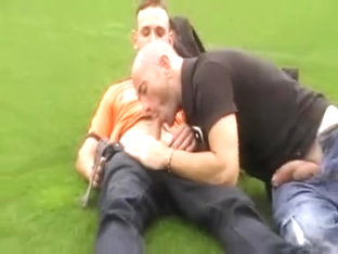 Crazy male in incredible public sex, sports gay sex video