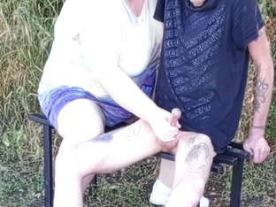 Neighbor Sucks My Dick In The Park On A Bench Until I Cum