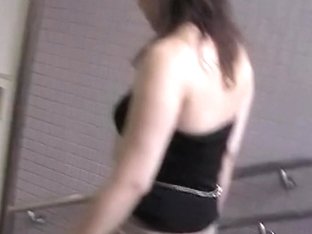 Sharking Video With Hot Asian Tits Being Exposed In A Metro