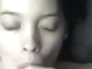 youthful woman receives her face soiled