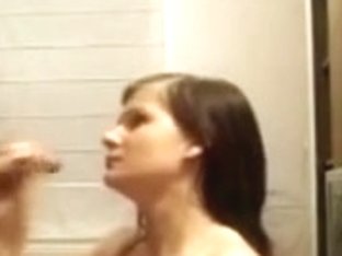 Brunette Hair engulfing and getting a facial