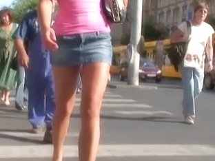 Street Voyeur Cam Catches A Scantly Clad Girl Shopping