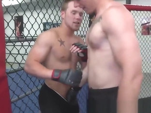 Big cock muscular MMA studs fucking right in the ring