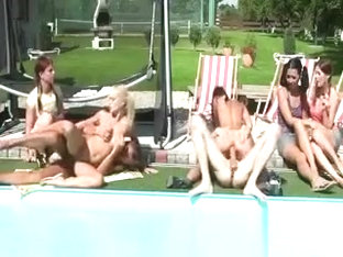 Cfnm Femdom Babes Fucking Their Subject By The Pool