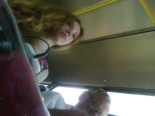 Upskirt Russian Ginger In Bus