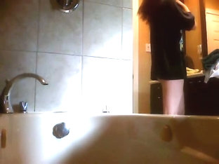 Petite asian brunette hidden shower cam