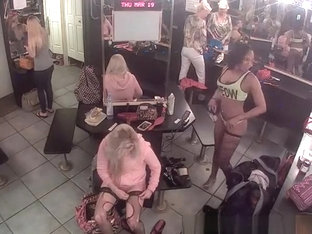 Video record of a strippers dressing room