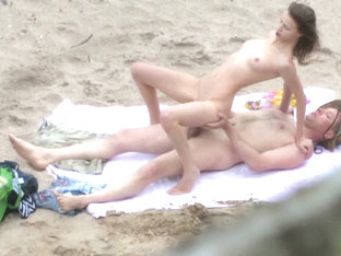 Lewd Pair In Intensive Sex Act At The Beach