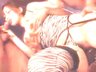 Japanese busty teen enjoys rough gangbang