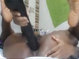 Balck Girl Squirt Is Made By Ass Dildo