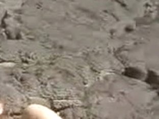 Non-professional Wife Fisting Herself On Public Beach While Hubby Filming The Fisting Masturbation.