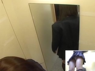 Upskirt View Of An Asian Girl Changing In Dressing Room