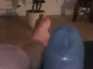 Foot & Cook Jerking With Cum In Nylons
