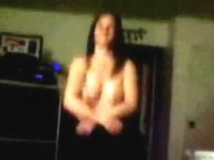 Young brunette demonstrating her hot body on webcam