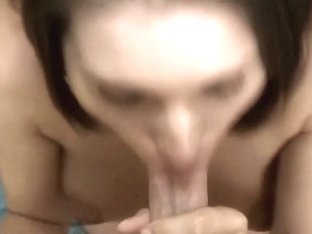 Blowing my large unbending meat stick