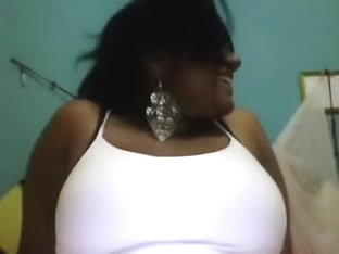 Sexy And Sexy Bronze Skin Honey On Cam Can't Hold Her Milk Sacks In The T-shirt