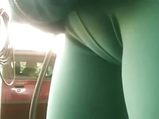 Cameltoe In Gas Station