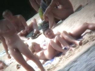 Naked Mature Babe Captured By Voyeur Nudist Beach