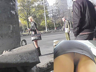 Blonde Filmed By Upskirt Camera In The Public Transport