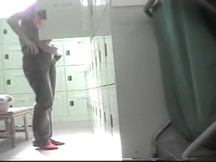 Charming Asian Caught Changing In The Locker Room