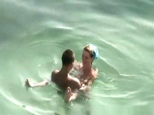 Small tits and puffy nipples nudist fucking in water