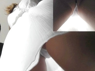 Fabulous Upskirt Clip In White